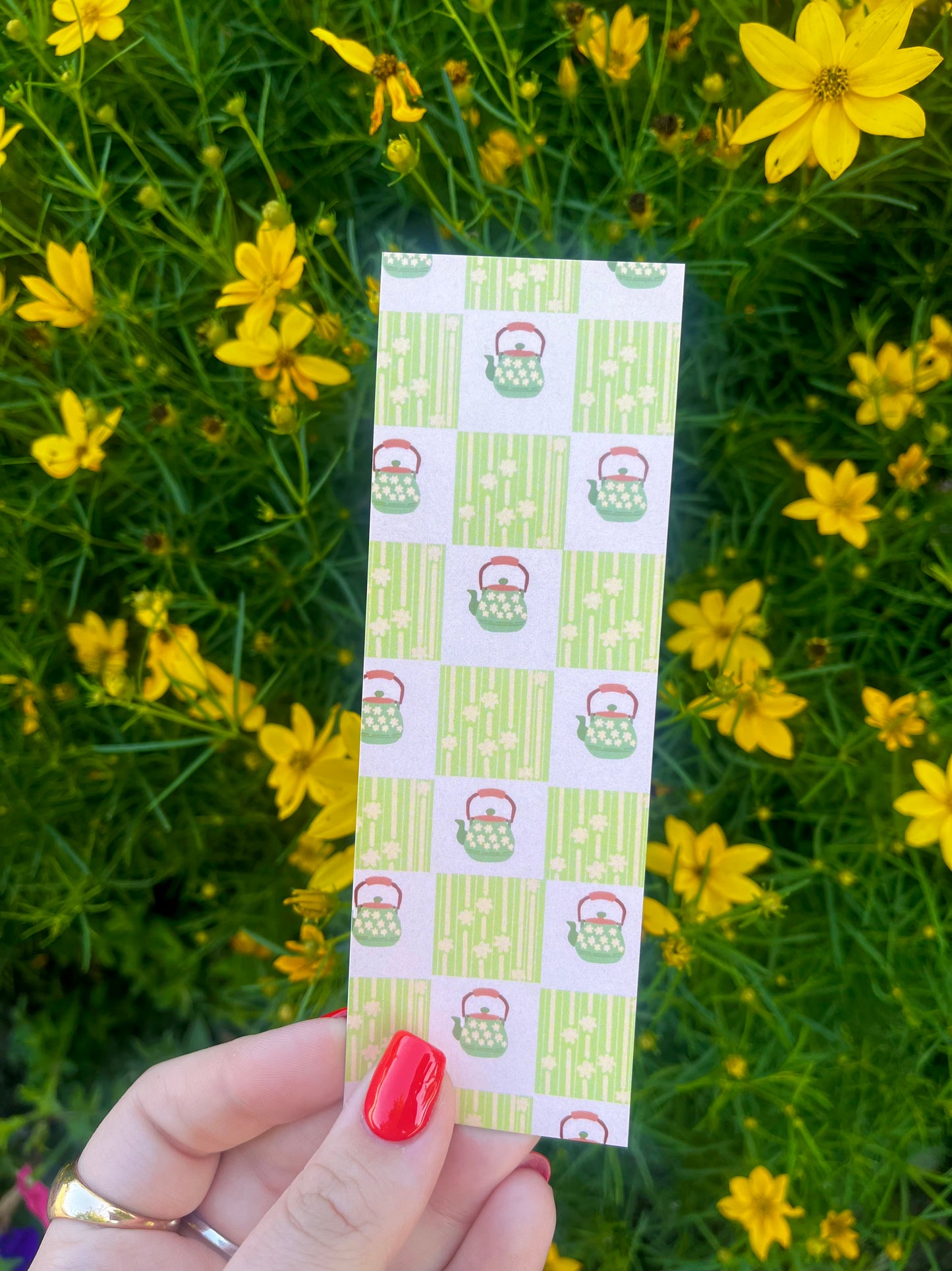 Tea Kettle Cottage Bookmark